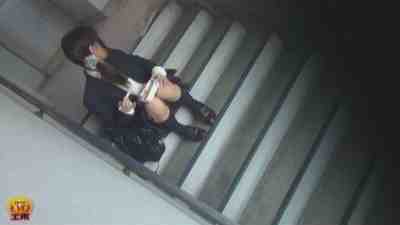 校内隠撮ＪＫ非常階段オナニー